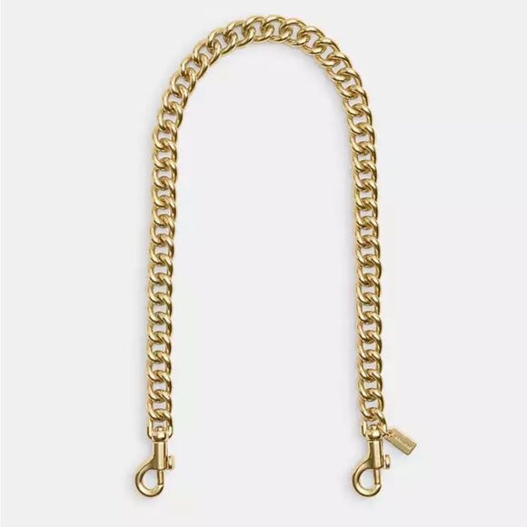 NWT COACH GOLD CHUNKY SHOULDER STRAP - Picture 1 of 2
